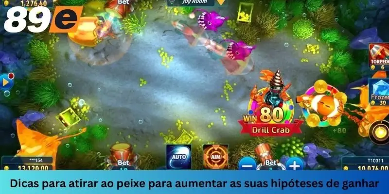 Escolha a arma apropriada ao participar da caça aos peixes para otimizar os pontos de recompensa recebidos