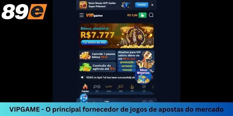 VIPGAME se destaca por jogos com regras simples e altas taxas de pagamento